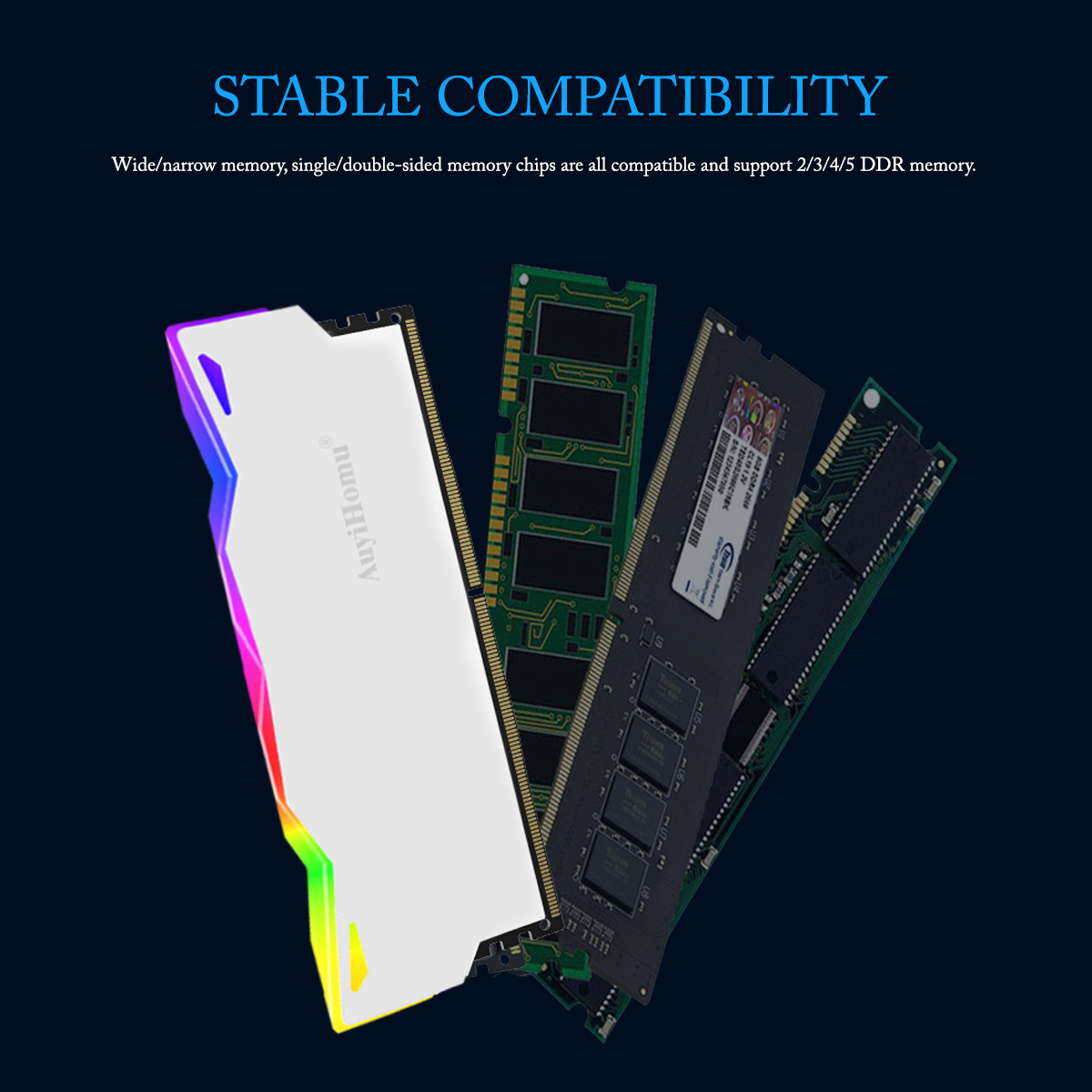 AuyiHomu RGB Heatsink, 5V 3Pin - Ddr5 Ram 评论和价格